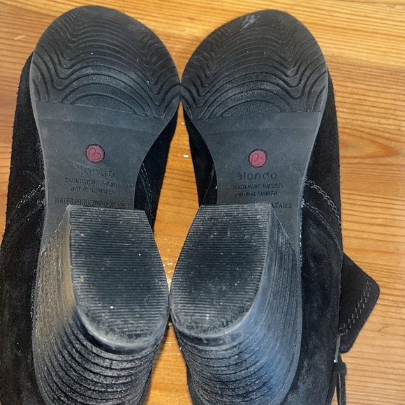 Blondo Idra Black Suede Ankle‎ Buckle waterproof Boot Size 8.5 M - Picture 12 of 13